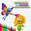 Butterflies And Flowers Coloring Book For Kids