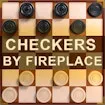 Checkers By Fireplace
