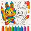Chibi Labubu Coloring Book For Kids