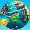 Round Jigsaw Puzzle Collect Pictures Of Funny Ocean Inhabitants