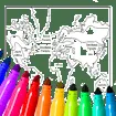World Map Coloring For Kids
